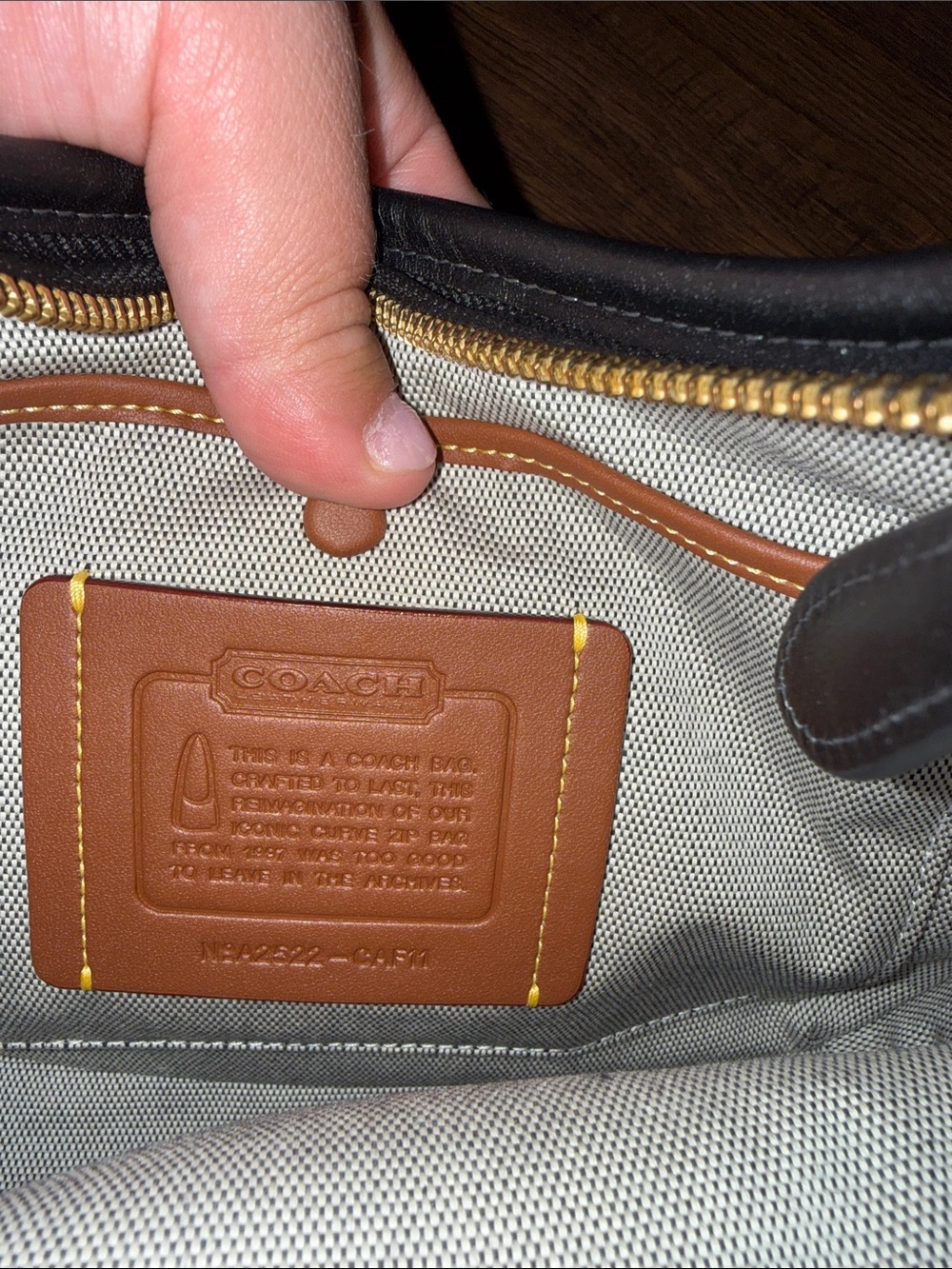 Coach Curve Zip Shoulder Bag - Picture 7 of 11